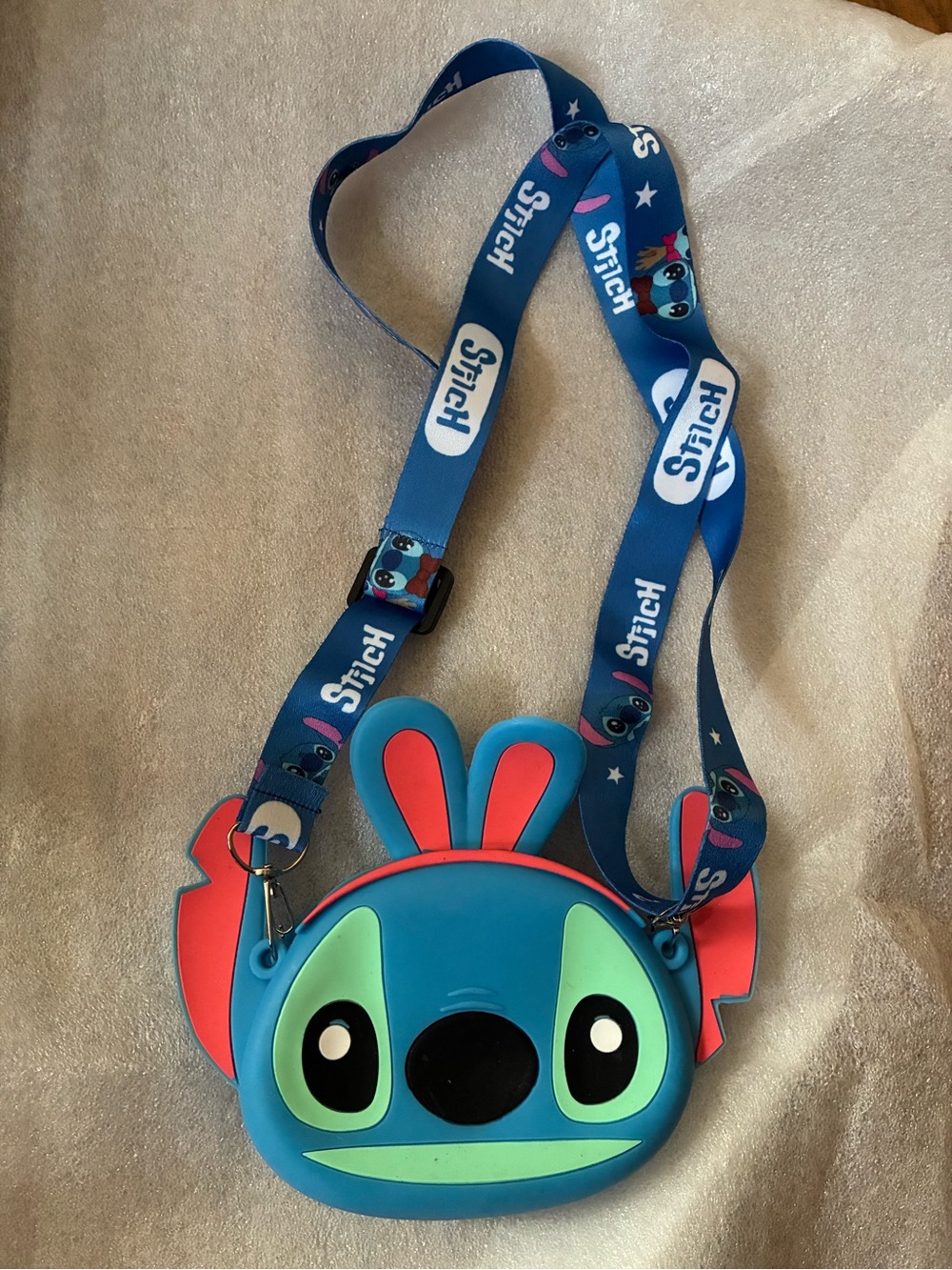 Disney Stitch Kids Crossbody Bag - Blue with Mint and Pink Accents